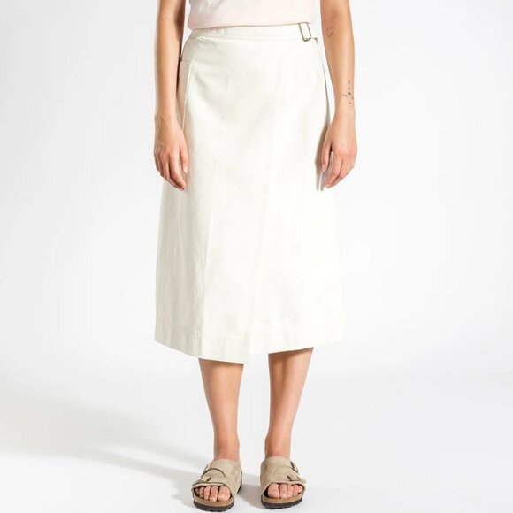 Norse Projects Josie Organic Cotton Twill Asymmetric Midi Skirt Sz 4 - Picture 10 of 10
